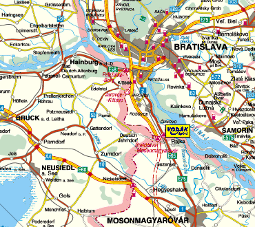 Mapa Bratislavy - provozovna Vod�k sport Bratislava