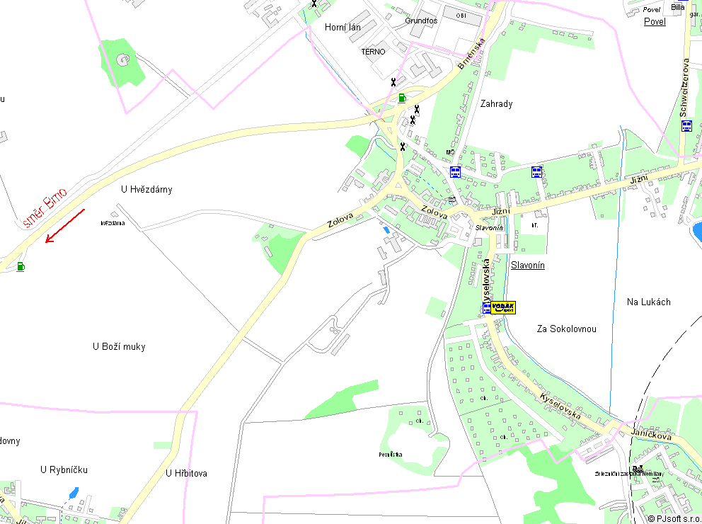 Mapa Olomouce - provozovna Vod�k sport Olomouc