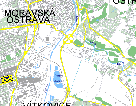 Mapa Ostravy - provozovna Vod�k sport Ostrava
