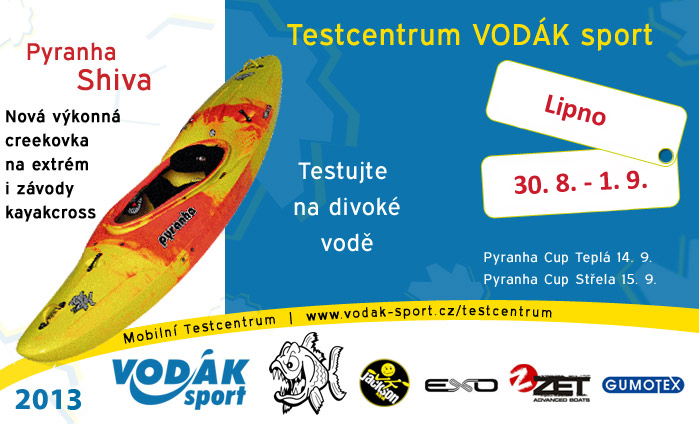 Testcentrum VODÁK sport - Lipno 30. 8. - 1. 9. 2013
